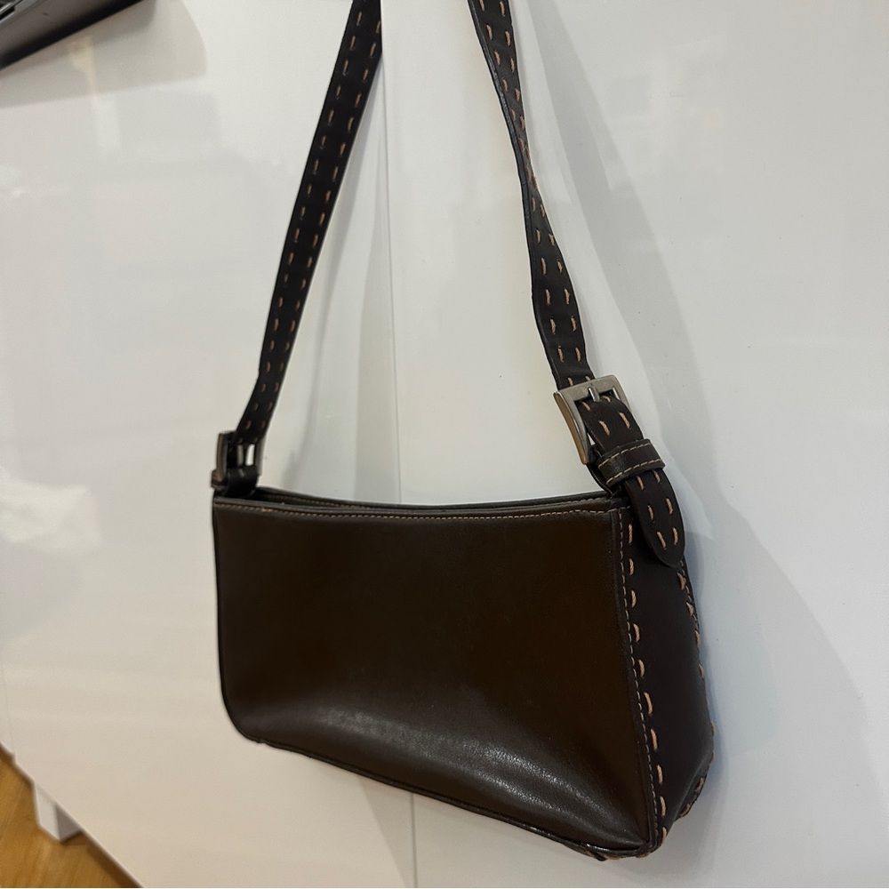 Vintage Y2K Micro Purse Brown Shoulder Bag